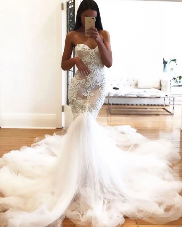 Vestidos de novia sirena de encaje